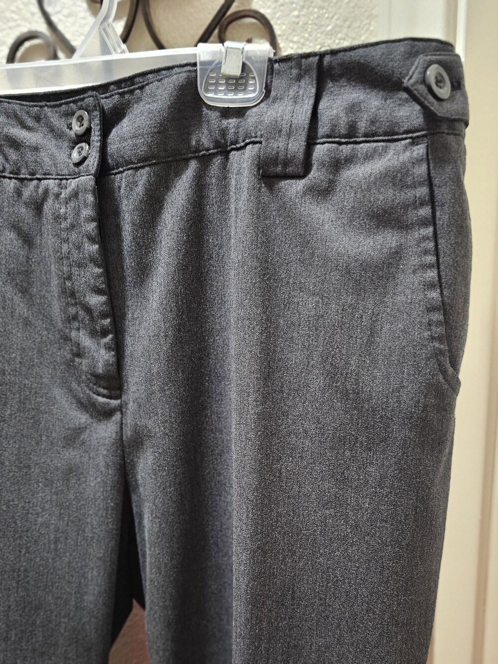 Covington Wonens Straight Wide Leg Dress Slacks In Charcoal Size 16 EUC - Picture 8 of 15